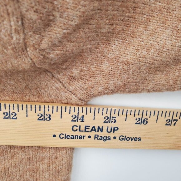 H&M Knitted Cowl Neck Long Jumper Sweater Dress Oversize Soft Small Womens Tan - Picture 7 of 10